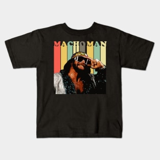 Retro Macho Man Kids T-Shirt